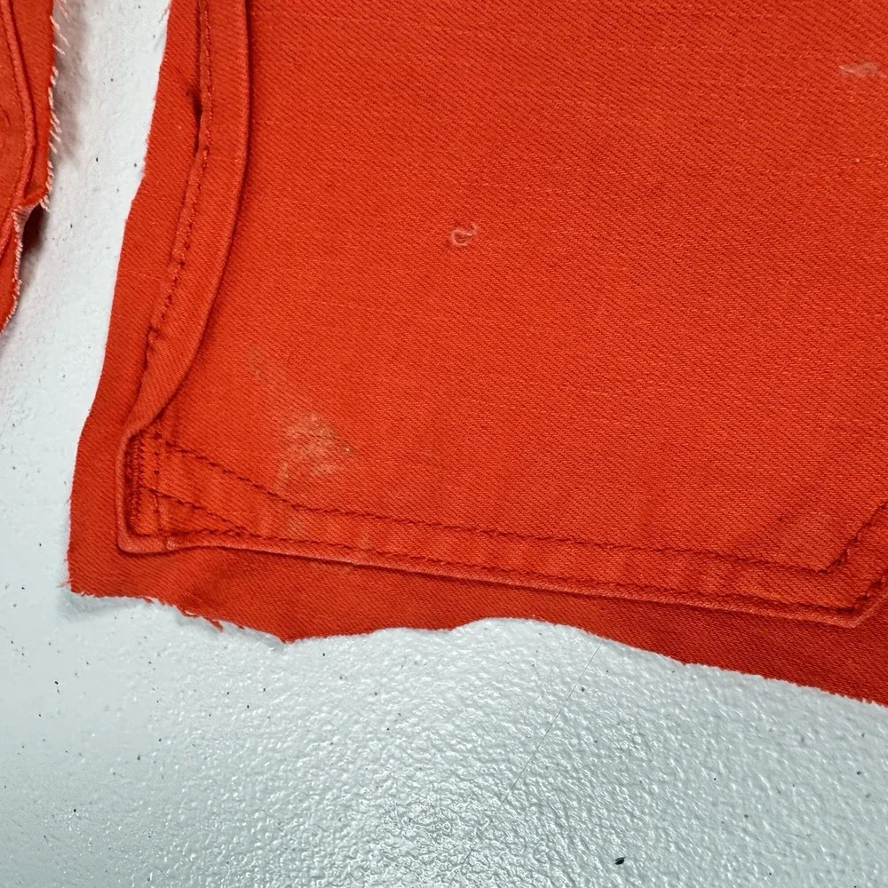 Denim Back Pockets for Crafts Orange 6 Pairs